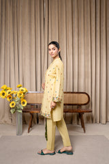 Aqs N Man Stitched 3 Piece Cotton Collection-Sunny Serenity - AM-012