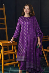 Ayla Studio Stitched 3 Piece Luxe Eid Jacquard Festive Lawn Suit-Zafaran Baft