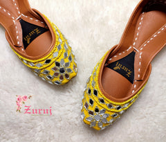 Zuruj Khussa Collection'2025-zun-209-Yellow