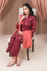 Jana By Tawakkal Unstitched 3 Piece Broshia Banarsi Lawn Suit-D-2731