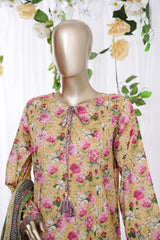 Bin Saeed Stitched 3 Piece Exclusive Printed Lawn Vol-08 Suit-LSM-2902-YELLOW