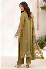 Dastan by Ramsha Unstitched 3 Piece Formals Vol-05 Suit-T-508-Mehndi