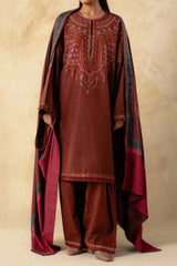 Coco by Zara Shahjahan Unstitched 3 Piece Winter Suit-ZW-08-A