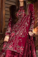 Maria B Unstitched 3 Piece Emb Linen Suit-DL-1112