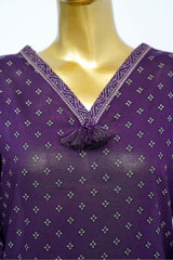 Bin Saeed Stitched 3 Piece Exclusive Printed Lawn Vol-13 Suit-LSM-3247-PURPLE
