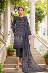 Sada Bahar Stitched 3 Piece Printed Lawn Suit-DPL-3833-Blue