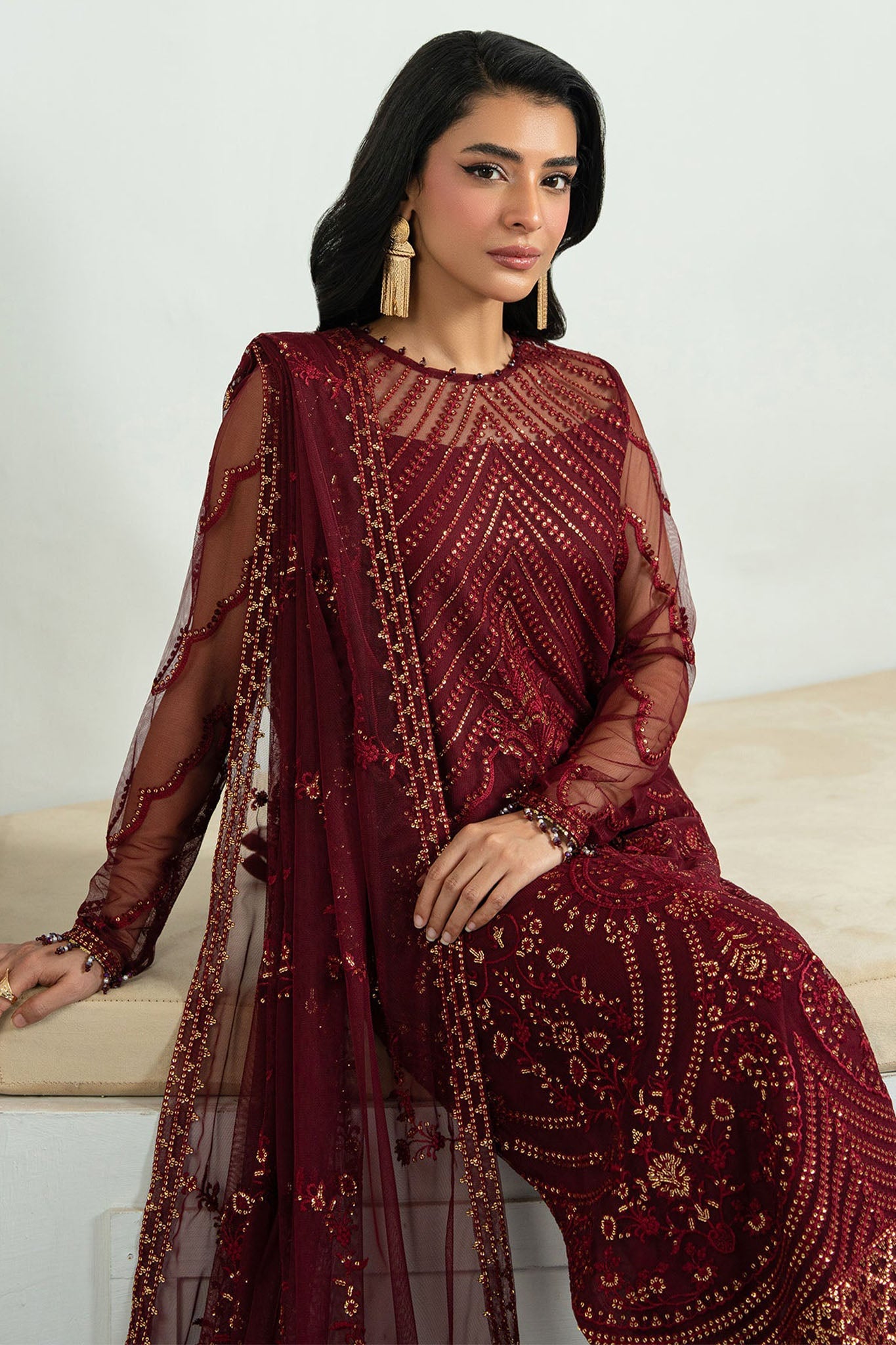 Inara By Zarif Unstitched 3 Piece Formals Collection'2025-ZRI-08-Eymen