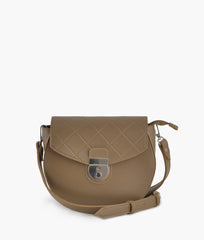 RTW Creation - Coffee saddle bag with front lock