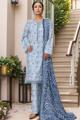 Bin Saeed Stitched 3 Piece Printed Cotton Vol-01 Suit-WC-2365-Ferozi