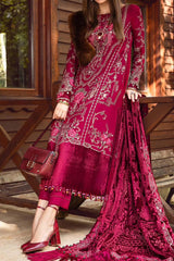 Maria B Unstitched 3 Piece Emb Linen Suit-DL-1112