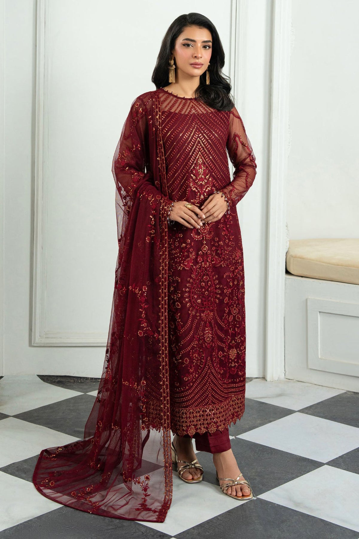 Inara By Zarif Unstitched 3 Piece Formals Collection'2025-ZRI-08-Eymen