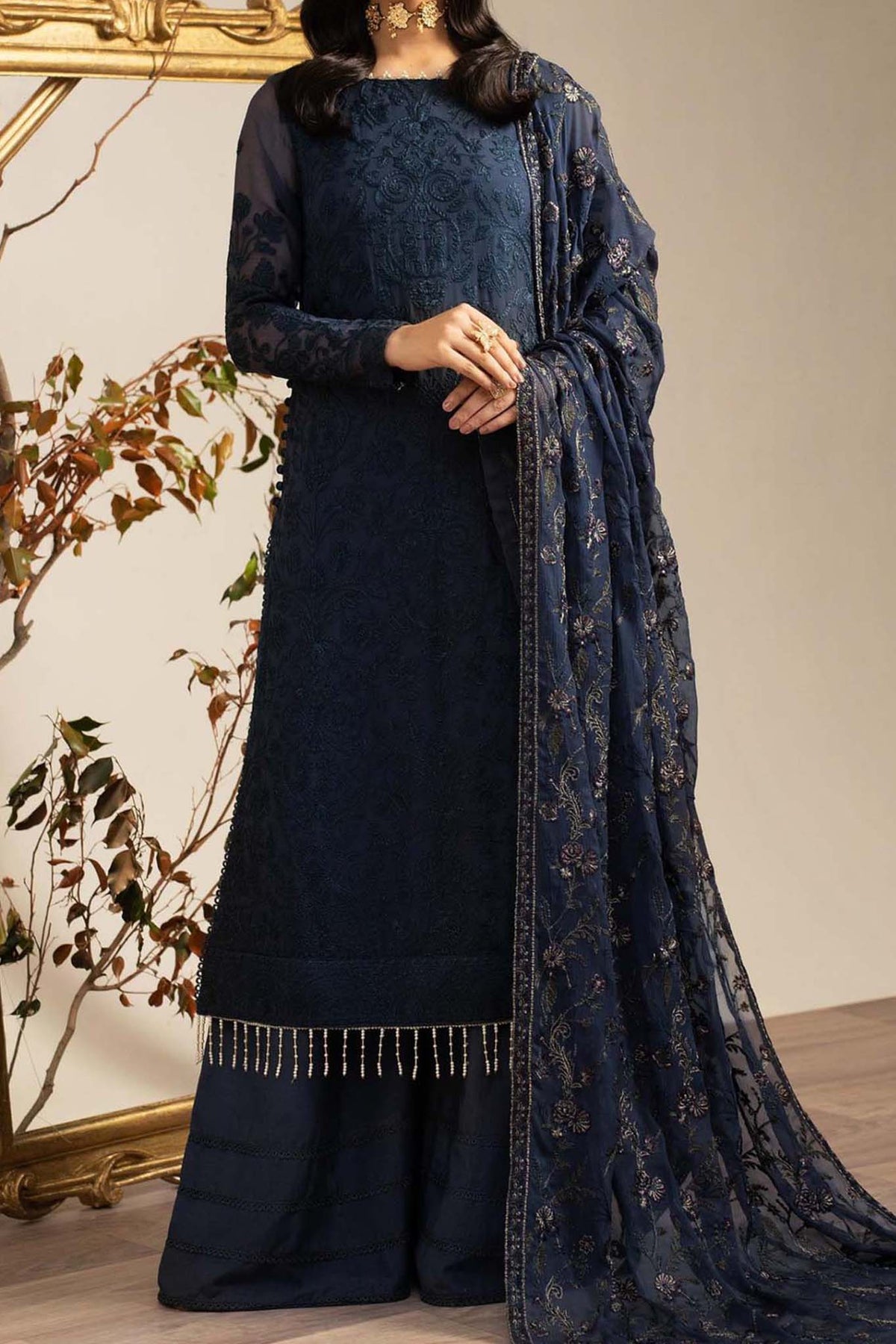 Naqsh by Zarif Unstitched 3 Piece Festive Formals Collection'2023-ZRN-08-Jessy