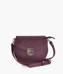 RTW Creation - Burgundy saddle bag with front lock