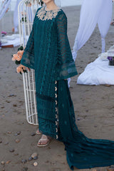 Azure Hand Embellished Unstitched 3 Piece Luxe Eid Suit-AS-110