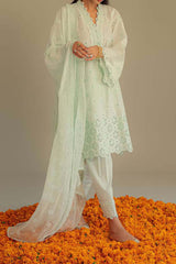 Cross Stitch Unstitched 3 Piece Chikankari Lawn Collection'2023-203-Dusty Aqua