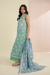 Zellbury Unstitched 3 Piece Lawn Edit 3 Suit-WUS26X30941