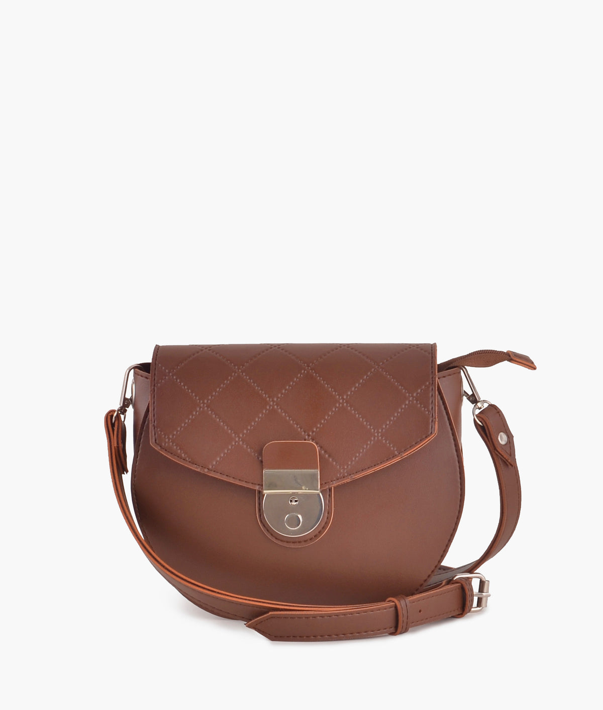RTW Creation - Brown saddle bag with front lock