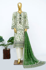 Bin Saeed Stitched 3 Piece Exclusive Printed Lawn Vol-13 Suit-LSM-3246-CREAM
