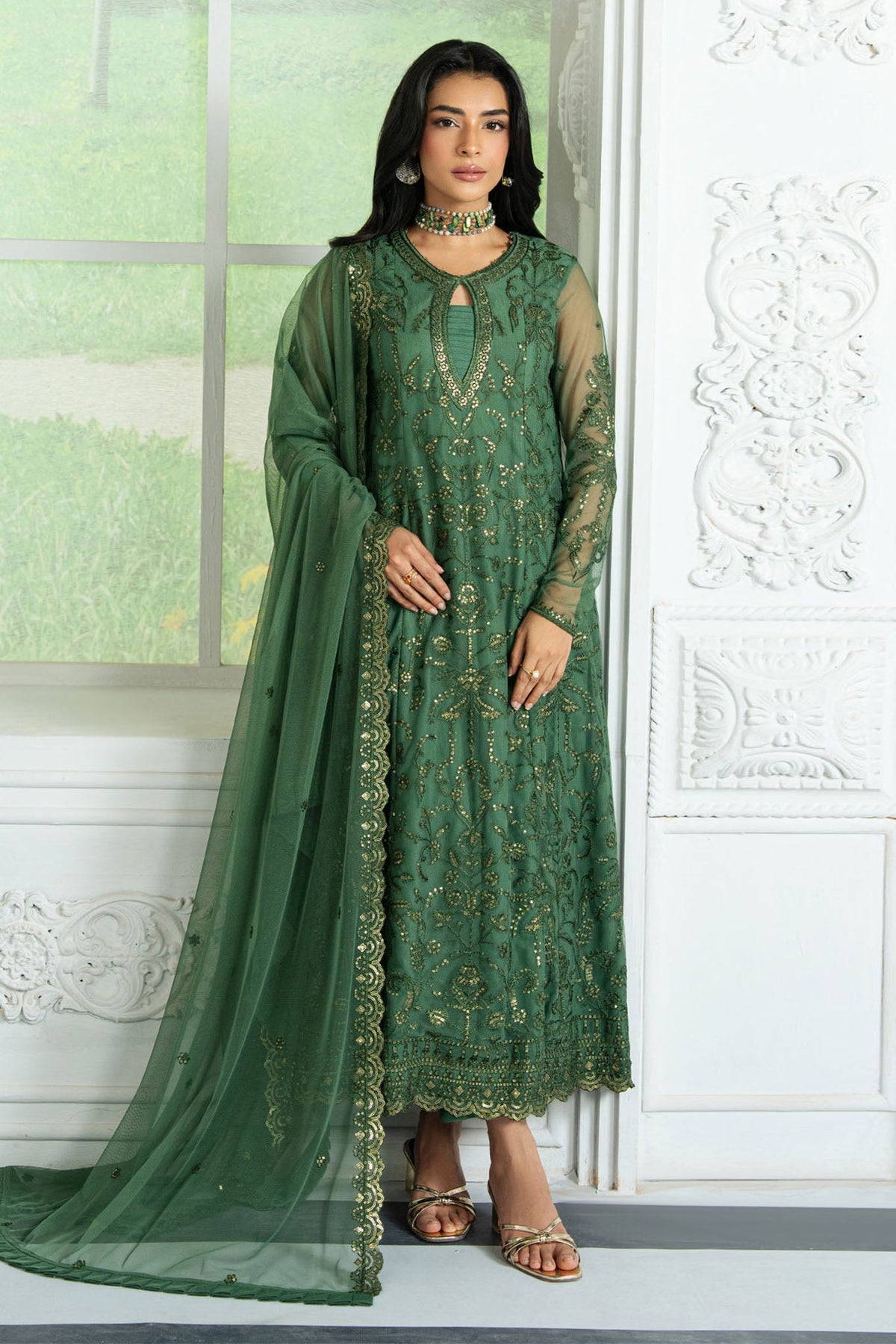 Inara By Zarif Unstitched 3 Piece Formals Collection'2025-ZRI-07-Aslaan