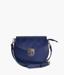 RTW Creation - Blue saddle bag with front lock