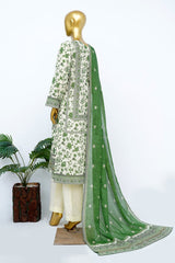 Bin Saeed Stitched 3 Piece Exclusive Printed Lawn Vol-13 Suit-LSM-3246-CREAM