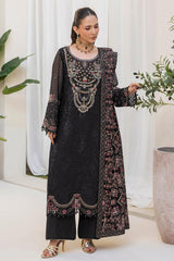 Dastan by Ramsha Unstitched 3 Piece Formals Vol-05 Suit-T-506-Black