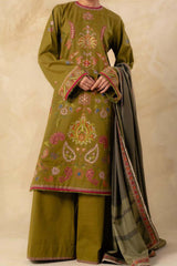 Coco by Zara Shahjahan Unstitched 3 Piece Winter Suit-ZW-06-B