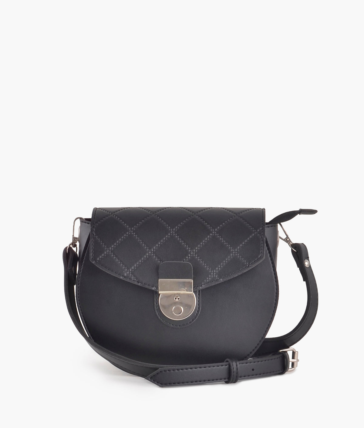 RTW Creation - Black saddle bag with front lock