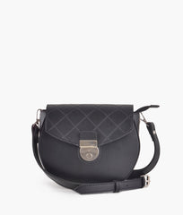 RTW Creation - Black saddle bag with front lock