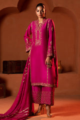Lux Edit By Zaaviay Stitched Gulabi Shaam (Three Piece)