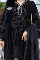 Maria B Unstitched 3 Piece Emb Linen Suit-DL-1111