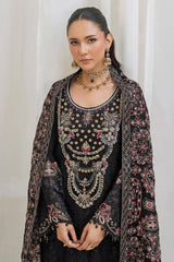 Dastan by Ramsha Unstitched 3 Piece Formals Vol-05 Suit-T-506-Black