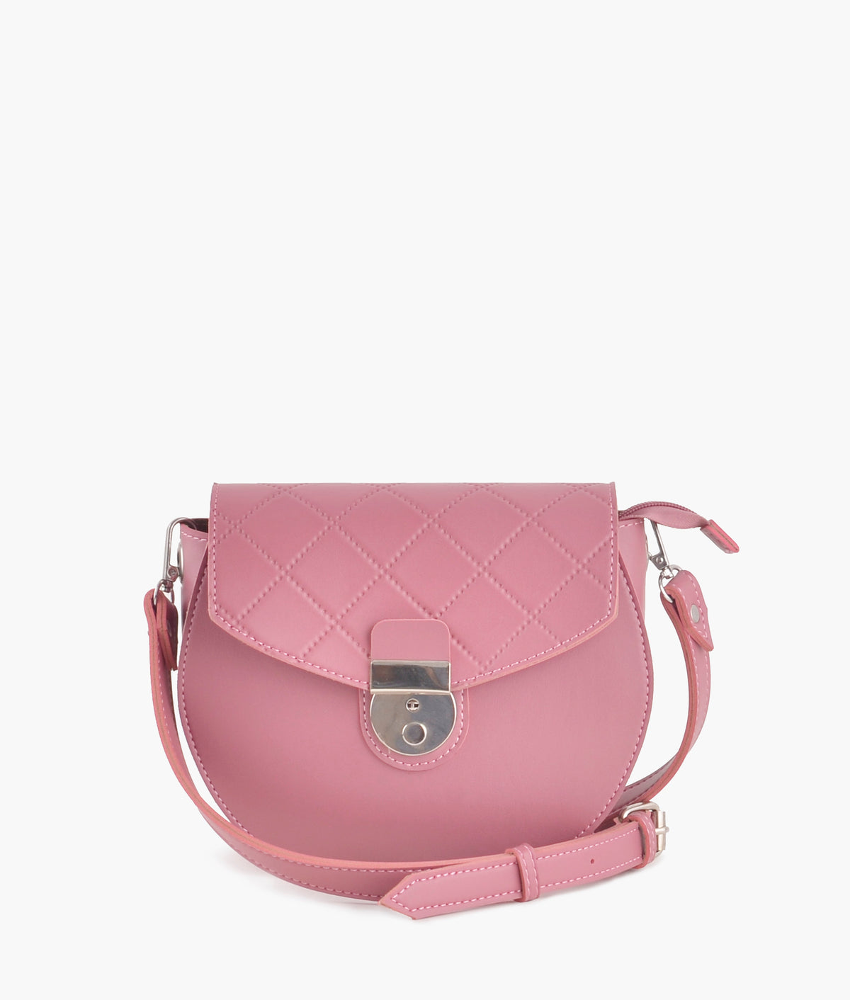 RTW Creation - Pink saddle bag with front lock