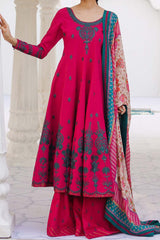 Zara Shahjahan Unstitched 3 Piece Embroidered Lawn Suit-ZSJ-10-B