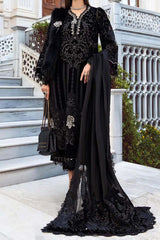 Maria B Unstitched 3 Piece Emb Linen Suit-DL-1111