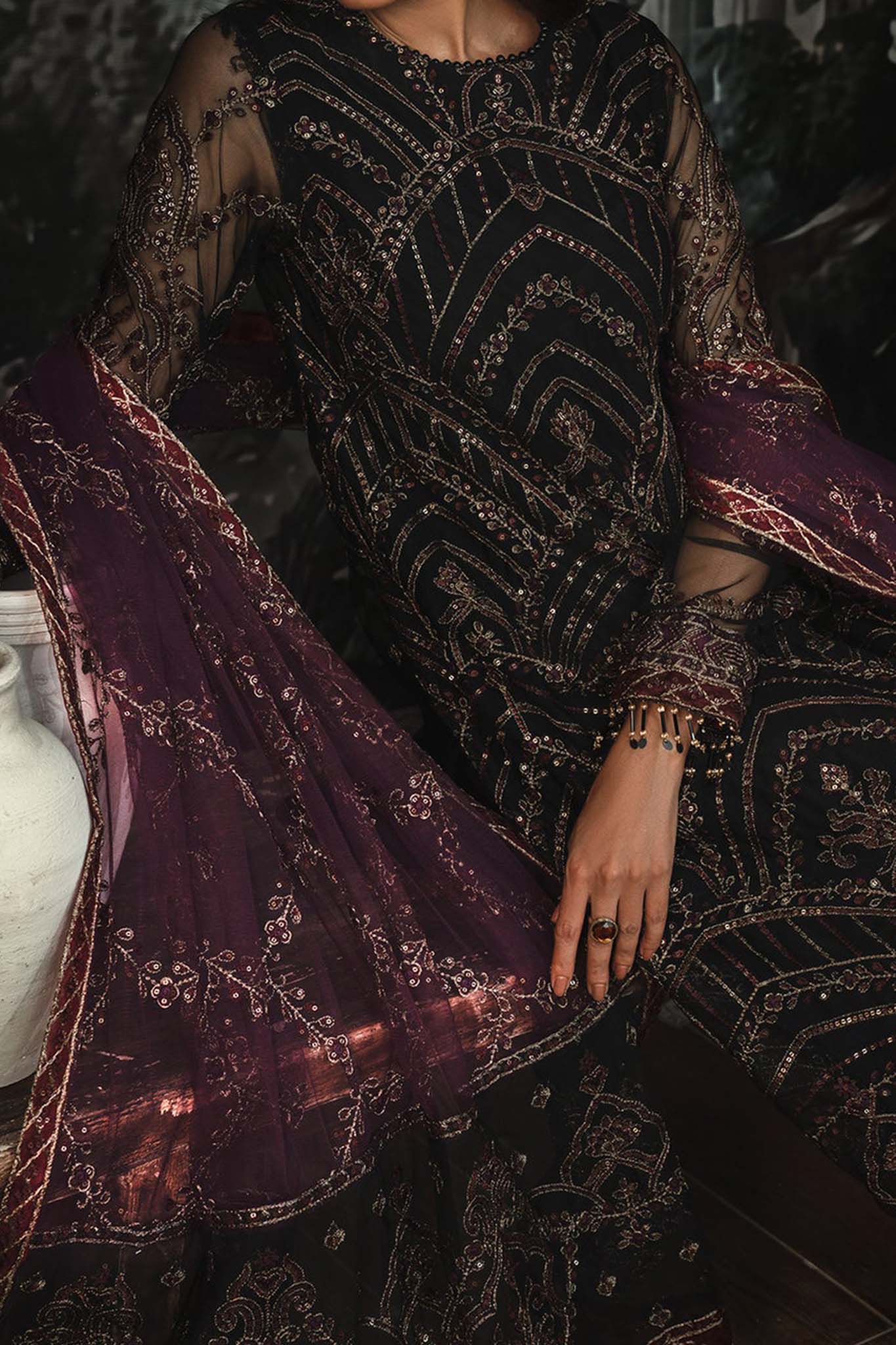 La Rosella by Zarif Unstitched 3 Piece Luxury Formals Collection'2023-ZLR-04-Night Glow
