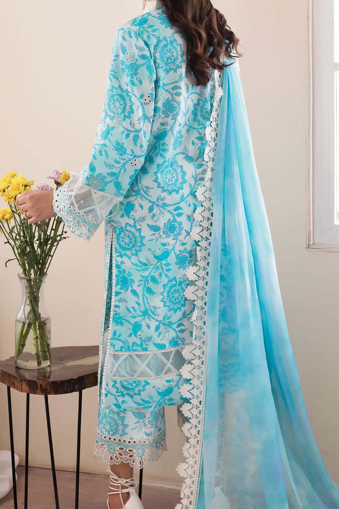 Afrozeh Printskari Unstitched 3 Piece Summer Lawn Collection'2023-ALV4-06