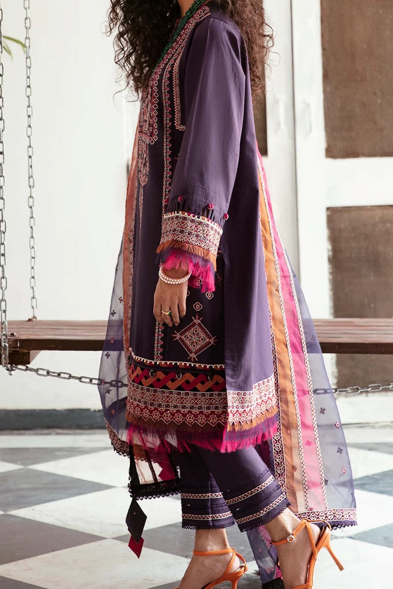 Iris by Jazmin Unstitched 3 Piece Spring Summer Lawn Collection'2023-07-Alpenrose