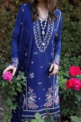 Aylin By Republic Unstitched 3 Piece Emb Lawn Summer Suit-D-03-A-Camellia