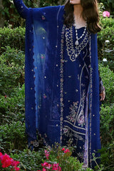 Aylin By Republic Unstitched 3 Piece Emb Lawn Summer Suit-D-03-A-Camellia