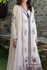 Aylin By Republic Unstitched 3 Piece Emb Lawn Summer Suit-D-01-B-Muguet