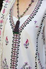 Aylin By Republic Unstitched 3 Piece Emb Lawn Summer Suit-D-01-B-Muguet