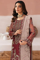 Minhal By Ramsha Unstitched 3 Piece Luxury Organza Vol-13 Collection'2025-M-1308