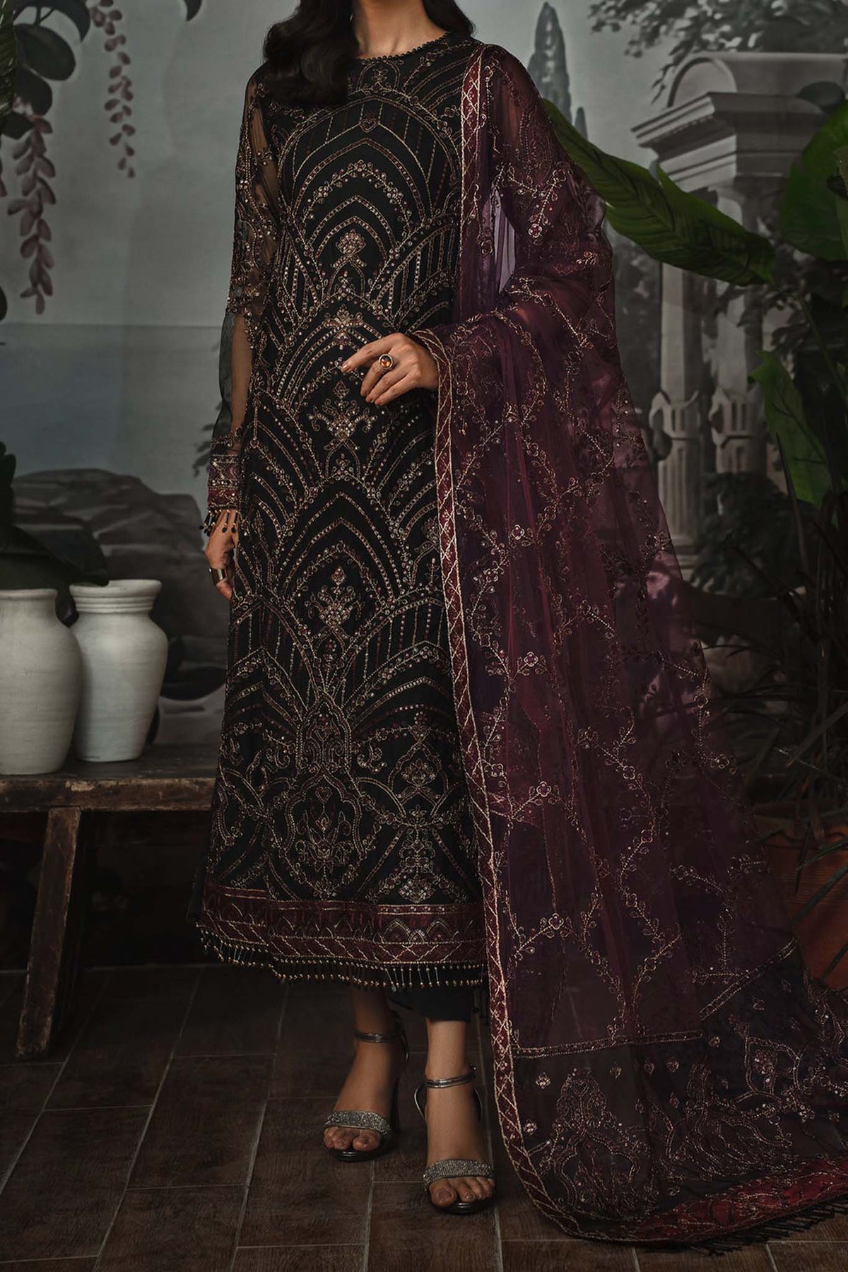 La Rosella by Zarif Unstitched 3 Piece Luxury Formals Collection'2023-ZLR-04-Night Glow