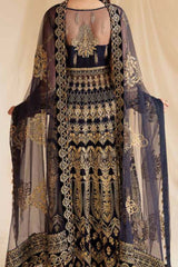 Fleur De Lis Ayzel by Afrozeh Unstitched Luxury Chiffon Suit-05-Bluebella