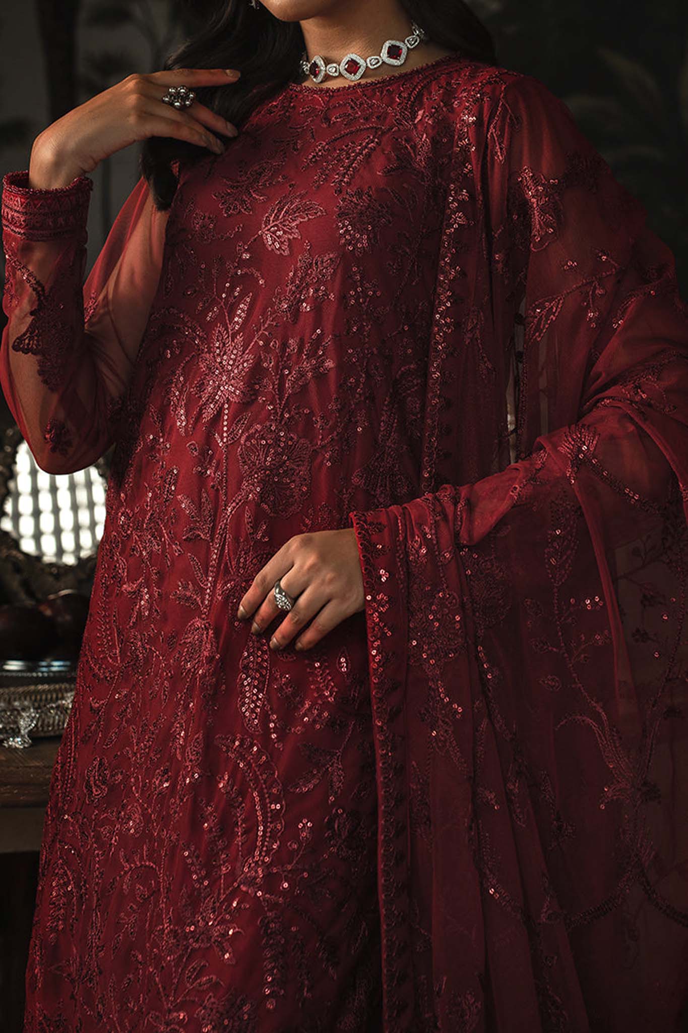 La Rosella by Zarif Unstitched 3 Piece Luxury Formals Collection'2023-ZLR-01-Marlene