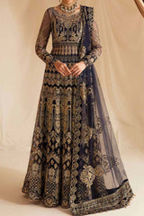 Fleur De Lis Ayzel by Afrozeh Unstitched Luxury Chiffon Suit-05-Bluebella