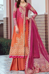Maria B Sateen Unstitched 3 Piece Fall Suit-CST-09