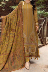 Maria B Unstitched 3 Piece Emb Linen Suit-DL-1110