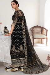 Meeral Luxe Unstitched 3 Piece Formals Collection'2025-149 Black Midnight - Meeral Luxe